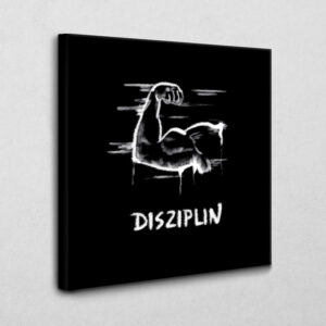 Disziplin Icon schwarz 100 x 100 cm
