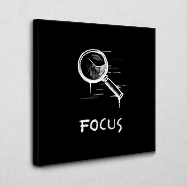 Focus Icon schwarz 100 x 100 cm