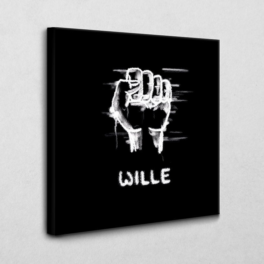 Wille Icon schwarz 100 x 100 cm