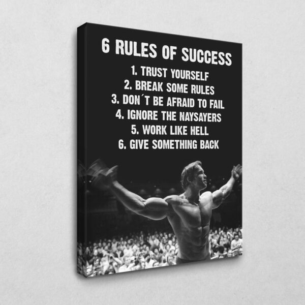 Arnolds 6 Rules of Success 105 x 140 cm 2 cm