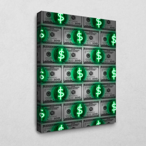 Neon Dollar 120 x 80 cm