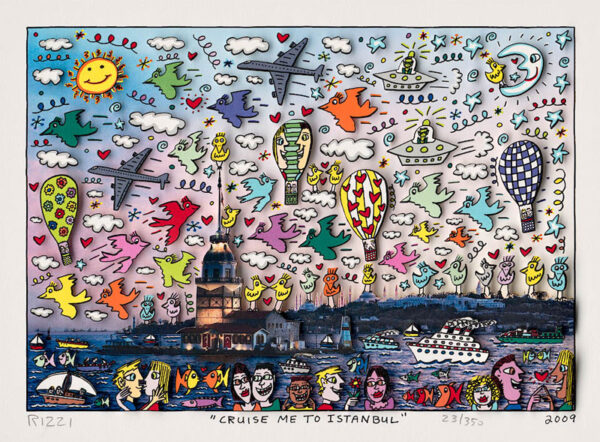 James Rizzi - CRUISE ME TO ISTANBUL - Original 3D Bild HANDSIGNIERT