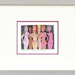 James Rizzi - GIRLS WHO LIKE GIRLS - Original 3D Bild drucksigniert