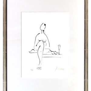 Armin Mueller-Stahl - Akt mit Wein Original Lithographie - limitiert und handsig...