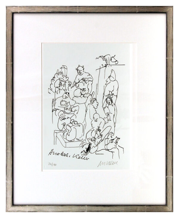 Armin Mueller-Stahl - Auerbachs Keller Original Lithographie - limitiert und han...