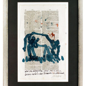 Armin Mueller-Stahl - WORT UND BILD - BLAUE KUH - original gemalt - HANDSIGNIERT