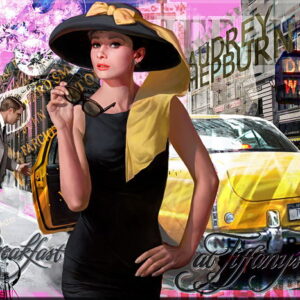 modernes Leinwandbild - Audrey Hepburn-20 x 30 cm