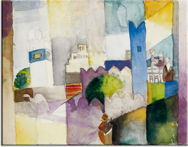 Macke- Kairouan- Moderne-80 x 100 cm