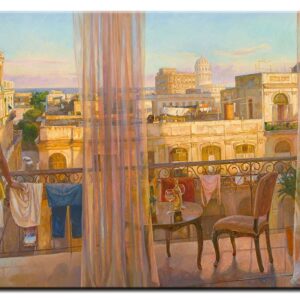 Diego Santos - Über den Dächern von Havanna-80 x 110 cm