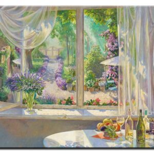 Diego Santos - Blick in den Garten-80 x 110 cm