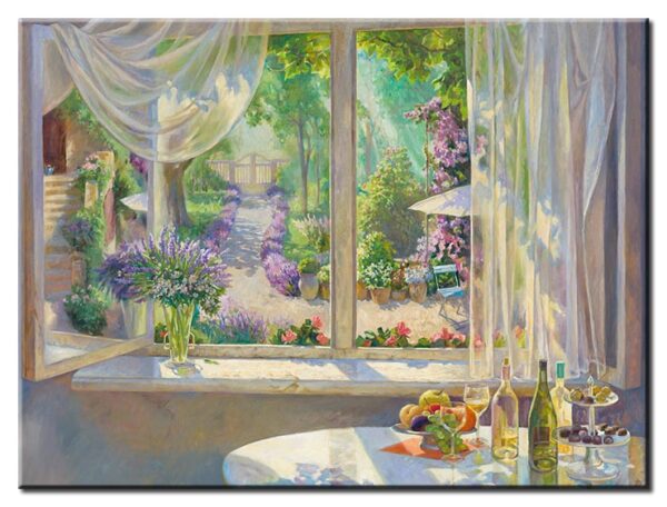 Diego Santos - Blick in den Garten-80 x 110 cm