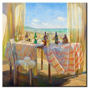 Diego Santos - Das Haus am Strand-80 x 80 cm