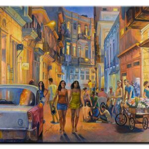 Diego Santos - Noche Cubana Iluminada-30 x 40 cm