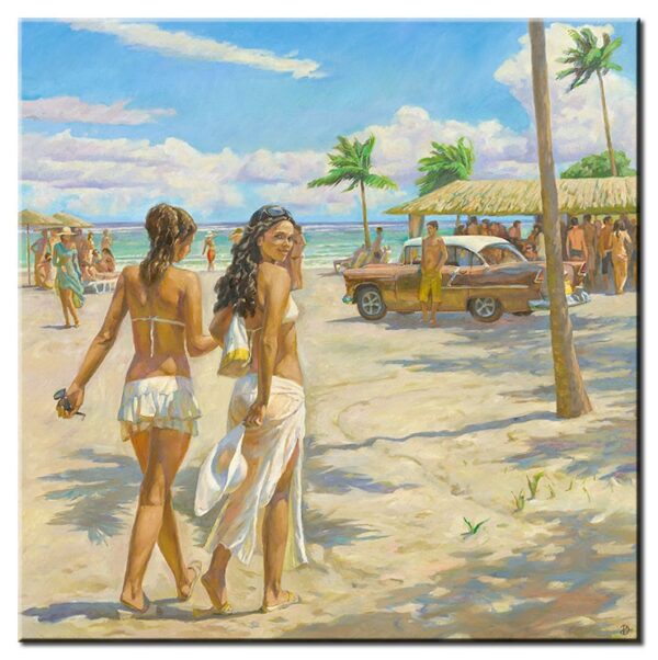 Diego Santos - Vamos a la playa-70 x 70 cm