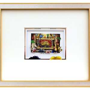 Branko - AT THE FIREPLACE - Original 3D Bild handsigniert