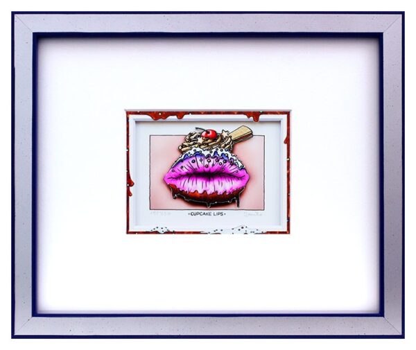 Branko - CUPCAKE LIPS - Original 3D Bild handsigniert - ohne Rahmen PP