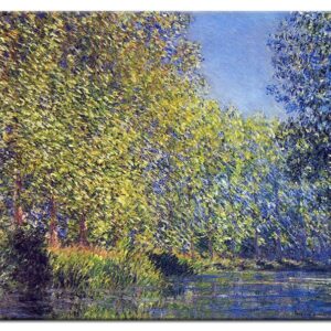 Claude Monet Bilder - Biegung im Fluss Epte bei Giverny-40 x 50 cm