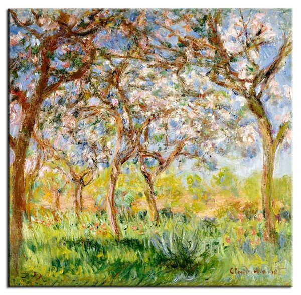 Claude Monet Bilder - Frühling in Giverny-80 x 80 cm