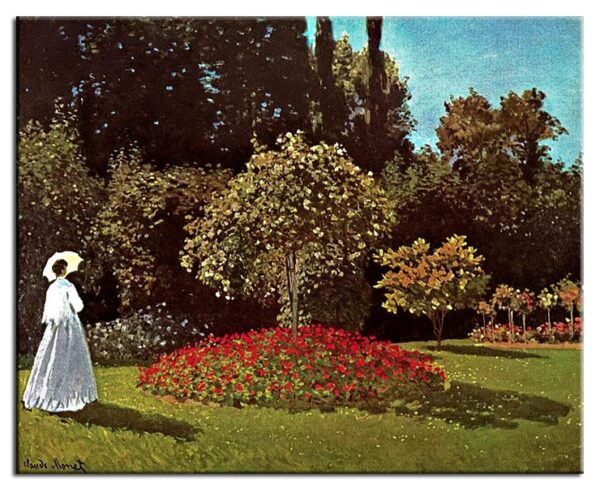 Claude Monet Bilder - Frau im Garten-90 x 110 cm