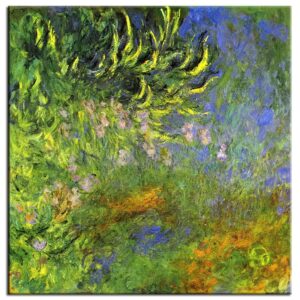 Claude Monet Bilder - Iris am Seerosenteich-30 x 30 cm