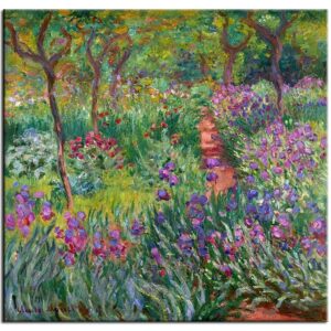 Claude Monet Bilder - Irisgarten in Giverny-30 x 30 cm