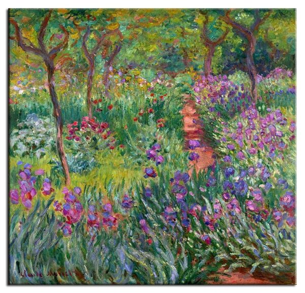 Claude Monet Bilder - Irisgarten in Giverny-30 x 30 cm