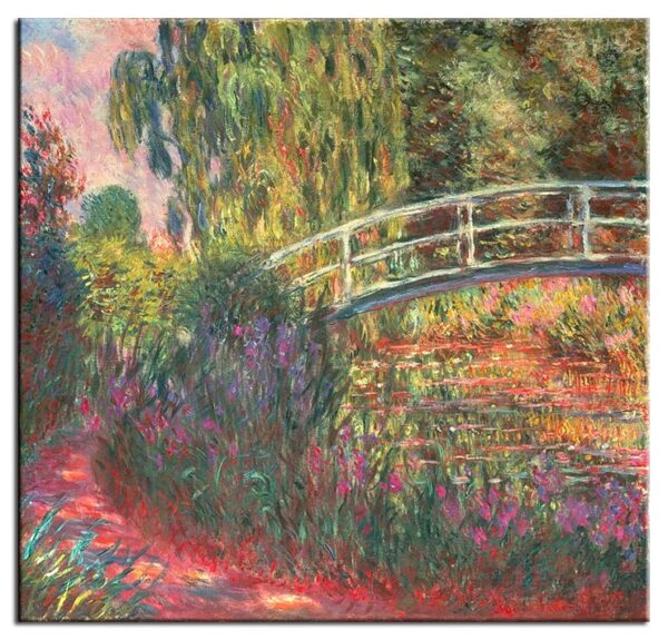 Claude Monet Bilder - Japanische Brücke im Garten von Giverny-90 x 90 cm