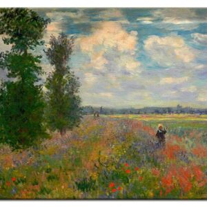 Claude Monet Bilder - Mohnfeld bei Argenteuil-100 x 130 cm