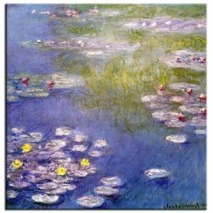 Claude Monet Bilder - Seerosen in Giverny-100 x 100 cm