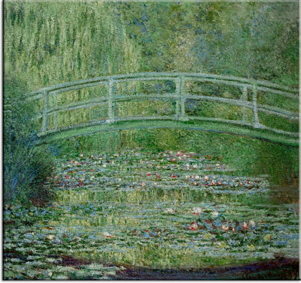 Claude Monet Bilder - Seerosenteich und Japanische Brücke -100 x 100 cm