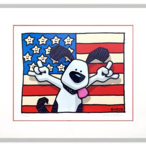 Ed Heck - STARS AND STRIPES - original PIGMENTGRAFIK