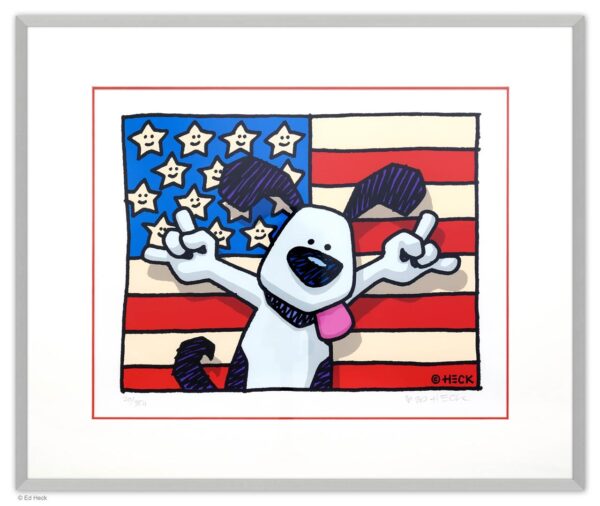 Ed Heck - STARS AND STRIPES - original PIGMENTGRAFIK