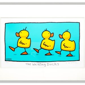 Ed Heck - THE WALKING DUCKS - original PIGMENTGRAFIK
