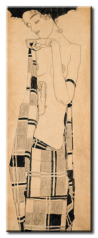 Egon Schiele Bilder - Stehende Frau-50 x 130 cm