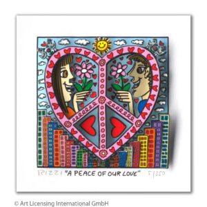 James Rizzi - A PEACE OF OUR LOVE - Original 3D Bild drucksigniert - ohne Rahmen...