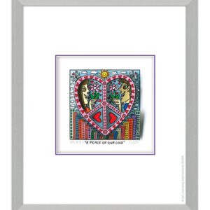 James Rizzi - A PEACE OF OUR LOVE - Original 3D Bild drucksigniert-alurahmen-Nor...