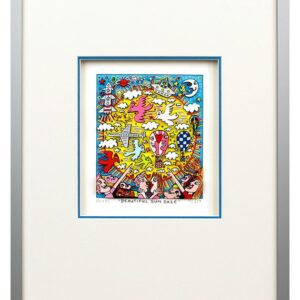 James Rizzi - BEAUTIFUL SUN DAZE - Original 3D Bild drucksigniert-alurahmen-Norm...