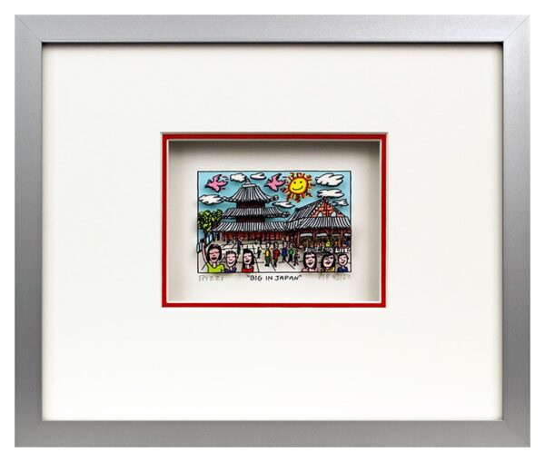 James Rizzi - Big in Japan - Original 3D Bild drucksigniert-alurahmen-Normale Nu...