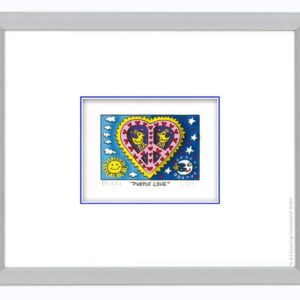 James Rizzi - PURPLE LOVE - Original 3D Bild drucksigniert - ohne Rahmen PP-Norm...