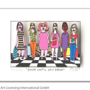 James Rizzi - Shop until you drop - Original 3D Bild drucksigniert - ohne Rahmen...