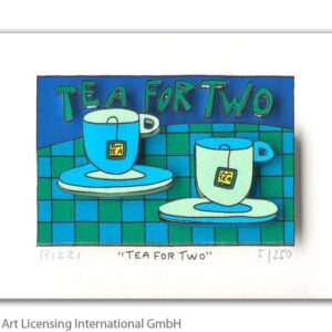 James Rizzi - Tea for two - Original 3D Bild drucksigniert - ohne Rahmen PP-Norm...