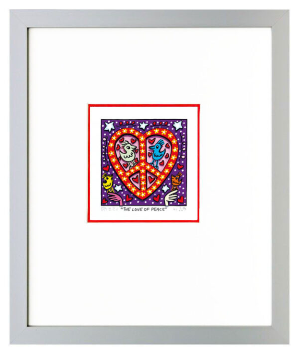 James Rizzi - THE LOVE OF PEACE - Original 3D Bild drucksigniert-alurahmen-Norma...