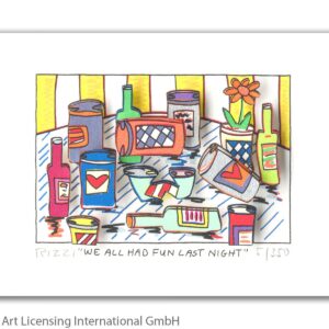 James Rizzi - We all had fun last night - Original 3D Bild drucksigniert - ohne ...