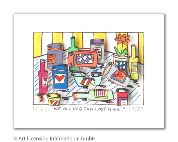 James Rizzi - We all had fun last night - Original 3D Bild drucksigniert - ohne ...