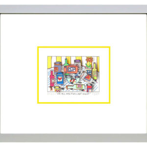 James Rizzi - We all had fun last night - Original 3D Bild drucksigniert-alurahm...