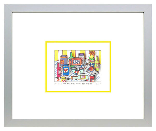 James Rizzi - We all had fun last night - Original 3D Bild drucksigniert-alurahm...