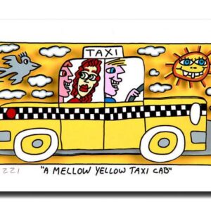 James Rizzi A MELLOW YELLOW TAXI CAB. 3D Bild drucksigniert - ohne Rahmen PP-AP ...