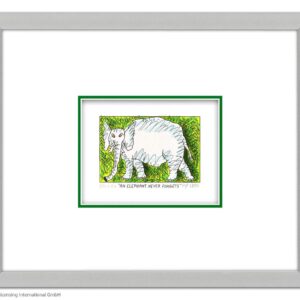 James Rizzi - AN ELEPHANT NEVER FORGETS  - Original 3D Bild drucksigniert-alurah...