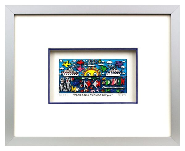 James Rizzi - PEEK-A-BOO - I CRUISE FOR YOU  - Original 3D Bild drucksigniert-al...