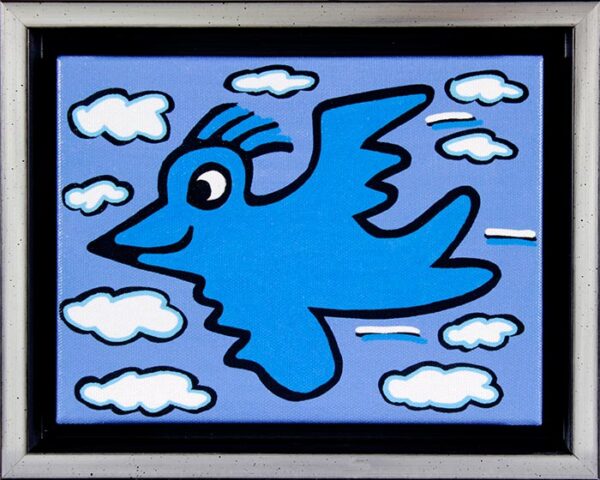 James Rizzi BIRD - BLUE ON BLUE - 2D-Pigmentdruck